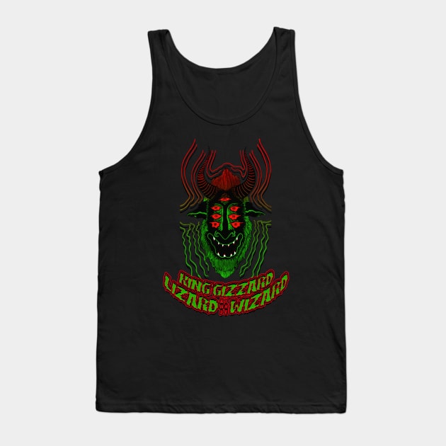 THe KIng Gizzard And The Lizard Wizard Tank Top by Kishiton